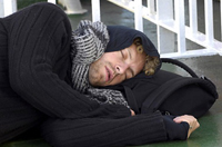 Chris Martin dorme.