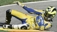 Rossi scivola via